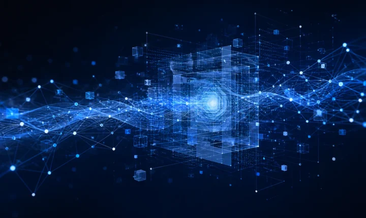 An abstract luminous data lattice and connected neural network